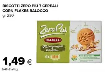 Tigre BISCOTTI ZERO PIÙ 7 CEREALI CORN FLAKES BALOCCO gr 230 offerta