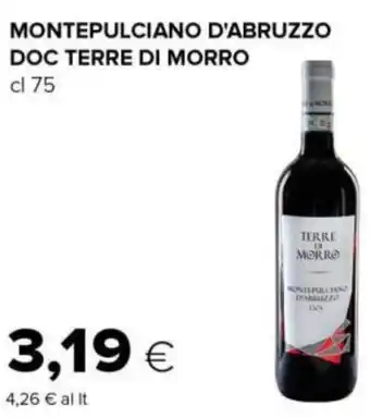 Tigre MONTEPULCIANO D'ABRUZZO DOC TERRE DI MORRO cl 75 offerta