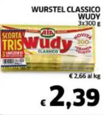 Ecu Discount WURSTEL CLASSICO WUDY 3x300 g offerta