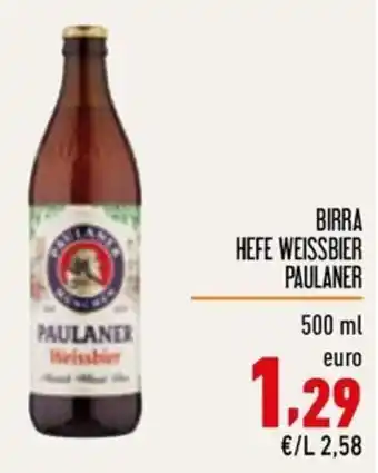 Maxi Supermercati BIRRA HEFE WEISSBIER PAULANER 500 ml offerta