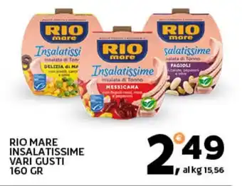 Extra Supermercati RIO MARE INSALATISSIME VARI GUSTI 160 GR offerta