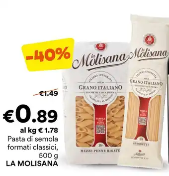 Unes Pasta di semola formati classici,500 g LA MOLISANA offerta