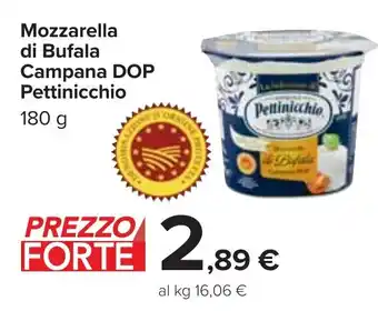 Carrefour Mozzarella di Bufala Campana DOP Pettinicchio 180 g offerta