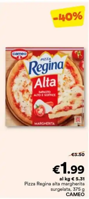 Unes Pizza Regina alta margherita surgelata, 375 g CAMEO offerta