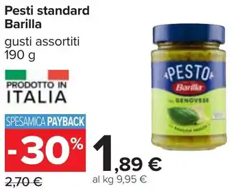 Carrefour Pesti standard Barilla gusti assortiti 190 g offerta