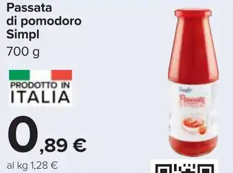 Carrefour Passata di pomodoro Simpl 700 g offerta