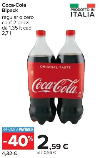 Carrefour Coca-Cola Bipack 2,7 l offerta