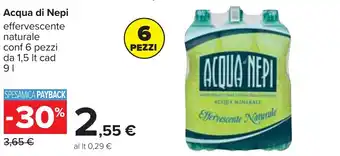 Carrefour Acqua di Nepi 9 l offerta