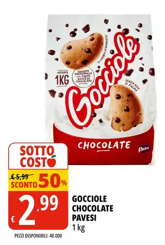 Tigros GOCCIOLE CHOCOLATE PAVESI 1 kg offerta