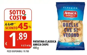 Tigros PATATINA CLASSICA AMICA Chips 400 g offerta