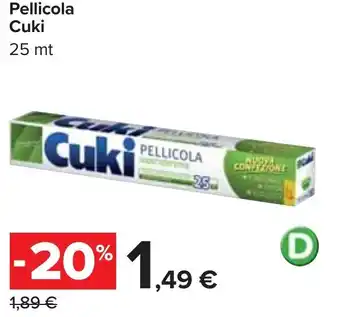 Carrefour Pellicola Cuki 25 mt offerta