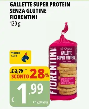 Tigros GALLETTE SUPER PROTEIN SENZA GLUTINE FIORENTINI 120 g offerta