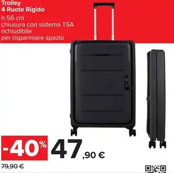 Carrefour Trolley 4 Ruote Rigido offerta