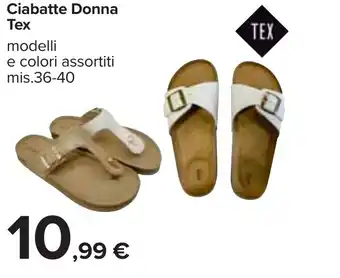 Carrefour Ciabatte Donna Tex offerta