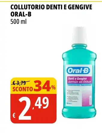 Tigros COLLUTORIO DENTI E GENGIVE ORAL-B 500 ml offerta