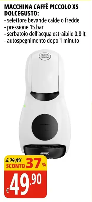 Tigros MACCHINA CAFFÈ PICCOLO XS DOLCEGUSTO offerta