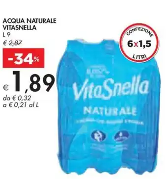 Bennet ACQUA NATURALE VITASNELLA L 9 offerta