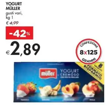 Bennet YOGURT MÜLLER gusti vari, kg 1 offerta