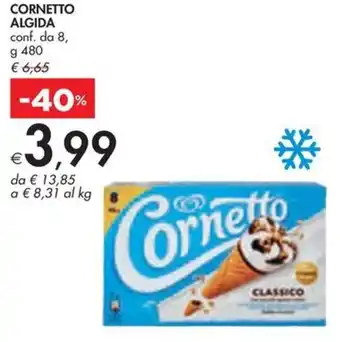 Bennet CORNETTO ALGIDA conf. da 8, g 480 offerta