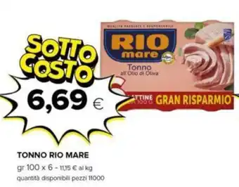 Oasi TONNO RIO MARE gr 100 x 6 offerta