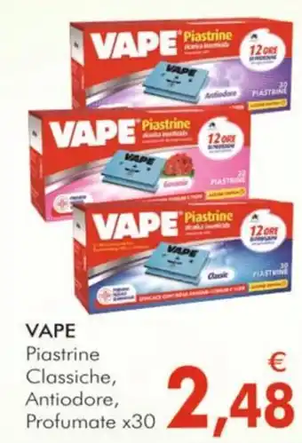 Igiene&Vanità VAPE Piastrine Classiche, Antiodore, Profumate x30 offerta