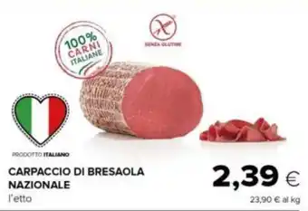 Oasi CARPACCIO DI BRESAOLA NAZIONALE offerta