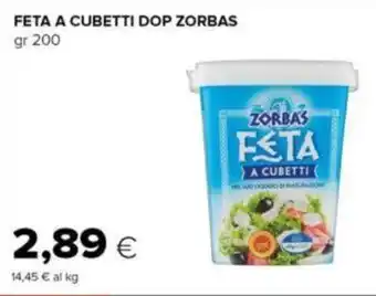 Oasi FETA A CUBETTI DOP ZORBAS gr 200 offerta