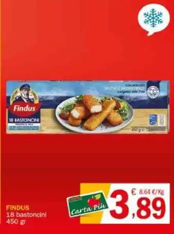 Crai FINDUS 18 bastoncini 450 gr offerta