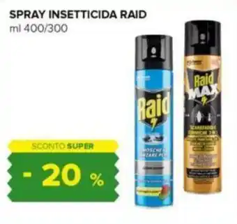 Oasi SPRAY INSETTICIDA RAID ml 400/300 offerta