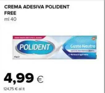 Oasi CREMA ADESIVA POLIDENT FREE ml 40 offerta