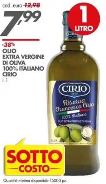 Italmark OLIO EXTRA VERGINE DI OLIVA 100% ITALIANO CIRIO 1 L offerta