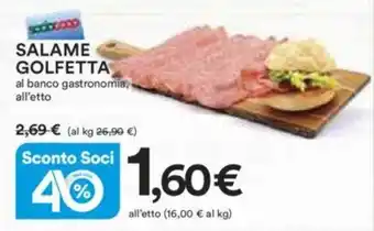 Ipercoop SALAME GOLFETTA offerta