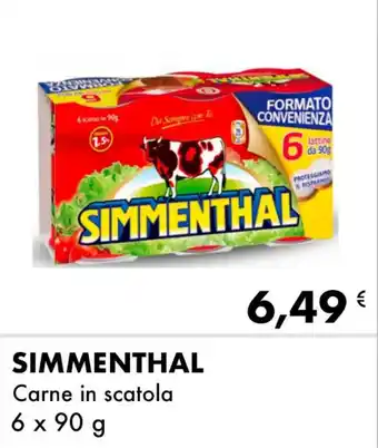 Iper Tosano SIMMENTHAL Carne in scatola 6 x 90 g offerta