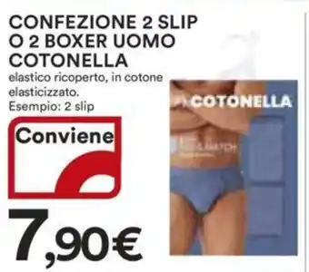 Ipercoop CONFEZIONE 2 SLIP O 2 BOXER UOMO COTONELLA offerta