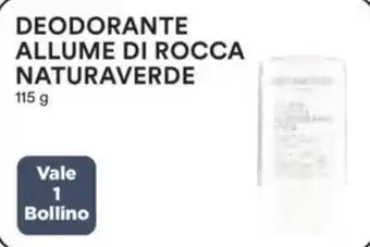 Ipercoop DEODORANTE ALLUME DI ROCCA NATURAVERDE 115 g offerta