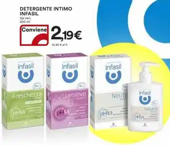 Ipercoop DETERGENTE INTIMO INFASIL tipi vari, 200 ml offerta