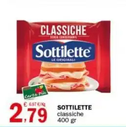 Crai SOTTILETTE classiche 400 gr offerta