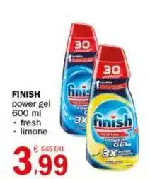 Crai FINISH power gel 600 ml offerta