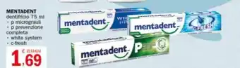 Crai MENTADENT dentifricio 75 ml offerta