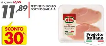 Italmark FETTINE DI POLLO SOTTILISSIME AIA offerta