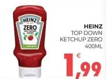 Eté HEINZ TOP DOWN KETCHUP ZERO 400ML offerta