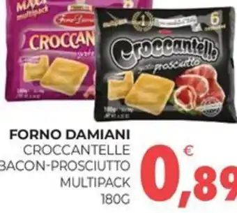 FORNO DAMIANI CROCCANTELLE BACON-PROSCIUTTO MULTIPACK 180 G