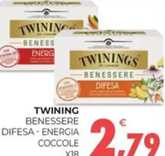 Eté TWINING BENESSERE DIFESA - ENERGIA COCCOLE X18 offerta