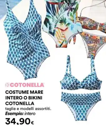 Ipercoop COSTUME MARE INTERO O BIKINI COTONELLA offerta