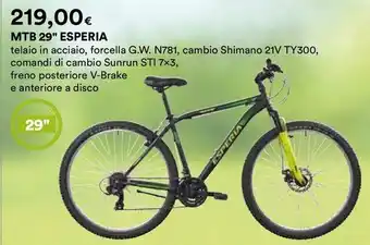 Ipercoop MTB 29" ESPERIA offerta