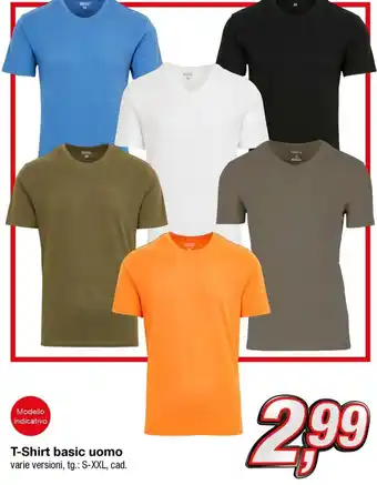 KiK T-Shirt basic uomo offerta