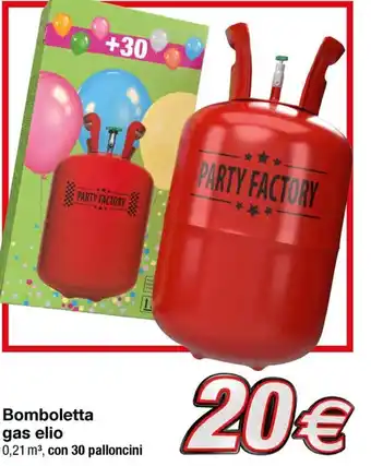 KiK Bomboletta gas elio offerta