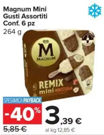 Carrefour Express Magnum Mini Gusti Assortiti Conf. 6 pz 264 g offerta