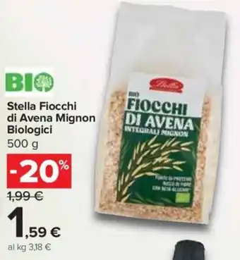 Carrefour Express Stella Fiocchi di Avena Mignon Biologici 500 g offerta