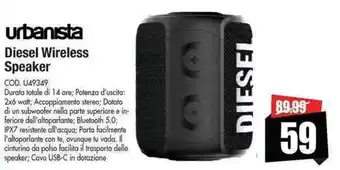 Vobis urbanista Diesel Wireless Speaker offerta